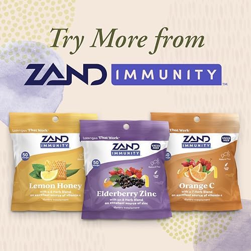 ZAND Inmunidad Pastillas para la Garganta de Saúco y Zinc 2-Pack - Suplemento de Apoyo Inmunológico, Sabor Natural, Sin Gluten, 50ct cada una - imagen 5