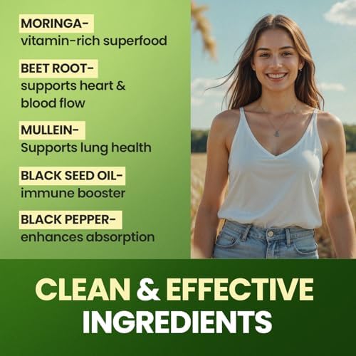 Cápsulas de Moringa, Raíz de Betabel y Hoja de Malva - Suplemento Energético, para la Piel e Inmunidad - Rico en Antioxidantes y Vitaminas - 60ct - imagen 5