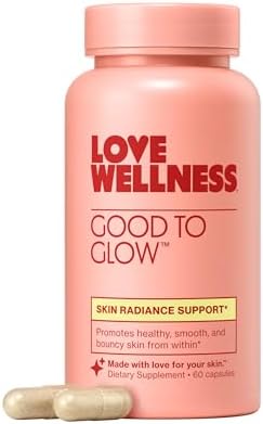 Love Wellness Good to Glow | Suplemento de colágeno con biotina, vitamina C, E, ashwagandha y zinc | Piel suave, radiante y clara | 60 cápsulas - imagen 1