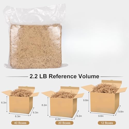 Relleno de Papel Arrugado Marrón de 4.4 lb – Papel Desmenuzado para Cestas de Regalo, Ideal para Rellenar en Pascua, Navidad y Cumpleaños - imagen 3