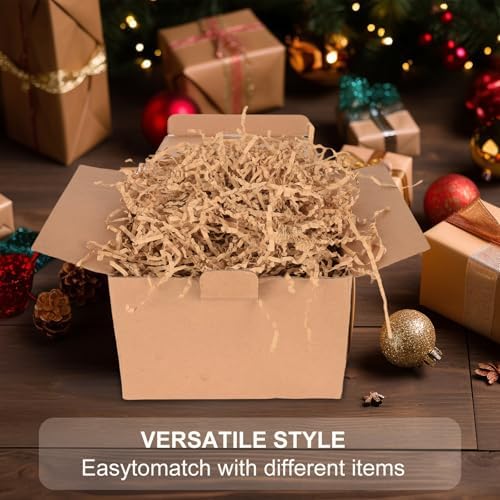 Relleno de Papel Arrugado Marrón de 4.4 lb – Papel Desmenuzado para Cestas de Regalo, Ideal para Rellenar en Pascua, Navidad y Cumpleaños - imagen 5