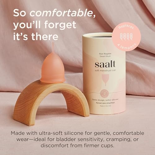 Copa Menstrual Saalt Soft – Copa Reutilizable para Período – Protección Cómoda y Sin Filtraciones hasta 12 Horas – Libre de BPA y Látex – Incluye - imagen 2