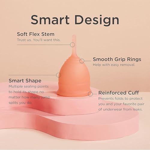 Copa Menstrual Saalt Soft – Copa Reutilizable para Período – Protección Cómoda y Sin Filtraciones hasta 12 Horas – Libre de BPA y Látex – Incluye - imagen 3