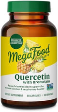Suplemento MegaFood Quercetina con Bromelina, Apoyo Inmunológico Respiratorio y Estacional, 500mg, Vegano, Sin Gluten, 60 Cápsulas - imagen 1