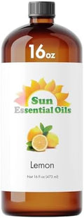 Aceites Esenciales Sun - Aceite Esencial de Limón 16 oz para Limpieza, Difusor, Humidificador y Aromaterapia, Fragancia de Limón para Velas Caseras - imagen 1