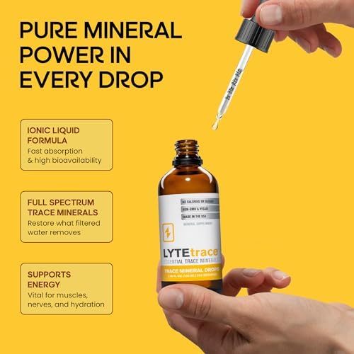LyteLine Gotas de Minerales Traza 100ml - 200 Porciones de Concentrado Natural de Minerales Traza Bajo en Sodio, No-GMO, Vegano, Kosher y Amigable - imagen 4