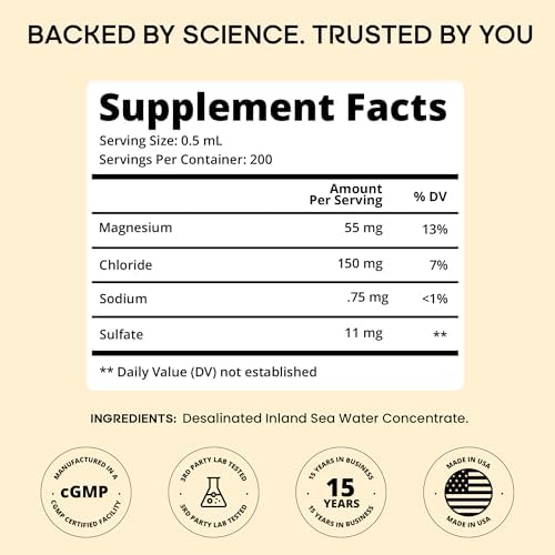 LyteLine Gotas de Minerales Traza 100ml - 200 Porciones de Concentrado Natural de Minerales Traza Bajo en Sodio, No-GMO, Vegano, Kosher y Amigable - imagen 8