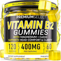 Gomitas de Vitamina B2 Riboflavina 400mg – 120 gomitas con Magnesio, CoQ10 y Vitamina B2 para adultos – Sin azúcar, apoya energía y sistema nervioso - imagen 1