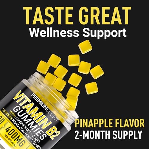Gomitas de Vitamina B2 Riboflavina 400mg – 120 gomitas con Magnesio, CoQ10 y Vitamina B2 para adultos – Sin azúcar, apoya energía y sistema nervioso - imagen 5