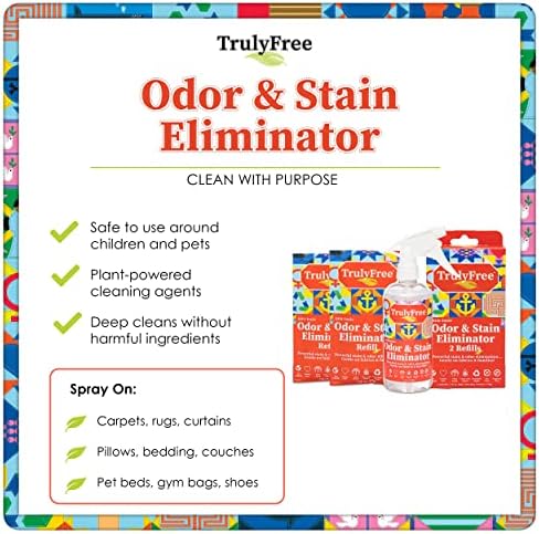 Eliminador de Olores y Manchas Multiusos Truly Free, Eliminador de Olores para Mascotas, Desmanchador para Alfombras, Sofás y Más, Incluye 1 Botella - imagen 5