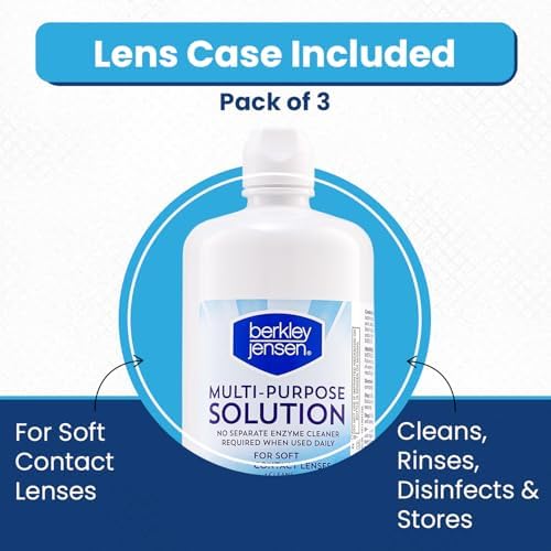 Solución Multiusos Berkley Jensen, 48 oz (Paquete de 3 Botellas de 16 oz) - Solución Estéril para Lentes de Contacto - Limpia, Desinfecta y Elimina - imagen 2