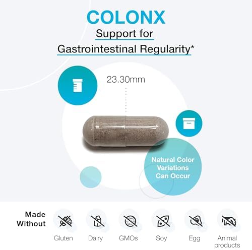 XYMOGEN ColonX - Soporte para el Tracto Gastrointestinal y Regularidad Intestinal - Citrato de Magnesio, Aloe de Cabo y Triphala - Vegetariano - 60 - imagen 3