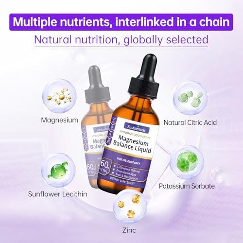 Gotas Líquidas de Magnesio L-Treonato 1500mg - Suplemento Cerebral para Memoria, Enfoque y Sueño, Sin Azúcar, Vegano, 2.04 Fl Oz, Certificado GMP - imagen 4