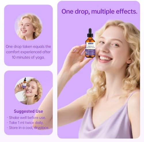 Gotas Líquidas de Magnesio L-Treonato 1500mg - Suplemento Cerebral para Memoria, Enfoque y Sueño, Sin Azúcar, Vegano, 2.04 Fl Oz, Certificado GMP - imagen 5