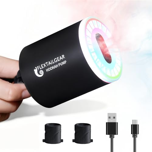 Bomba Eléctrica FLETAILGEAR para Hookah, Accesorios Portátiles con Batería Recargable de 1300 mAh y Luz LED, Ayuda para Encender Carbón, Set para - imagen 1