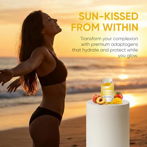 Gomitas Bronceadoras, Bronceado Natural en 7 Días con Astaxantina, Beta-Caroteno y Extracto de Mango, Veganas y Sin Azúcar, 60 Gomitas - imagen 7