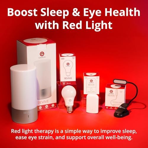 Luz de Lectura Roja Revive - 670nm de Gamma - Terapia del Sueño - Ayuda Natural para Promover Melatonina y Sueño Reparador - imagen 8