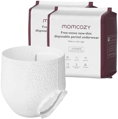 Ropa Interior Desechable Postparto Momcozy, 12 Piezas, Sin Fugas, Con Almohadilla Integrada, Para Mujeres y Mamás, Cuidado Tras el Parto, Color Blanco - imagen 1