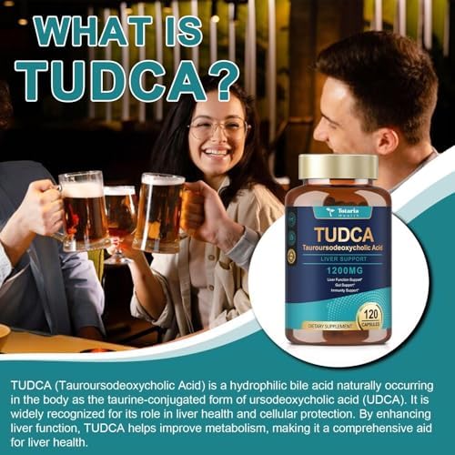Suplemento Totaria TUDCA 1200mg (Ácido Tauroursodeoxicólico), 120 Cápsulas, Suplementos de Sales Biliares Ultra Potentes para Hígado y Vesícula, - imagen 4
