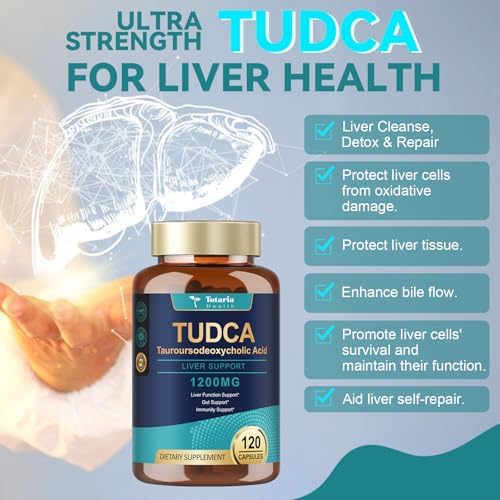 Suplemento Totaria TUDCA 1200mg (Ácido Tauroursodeoxicólico), 120 Cápsulas, Suplementos de Sales Biliares Ultra Potentes para Hígado y Vesícula, - imagen 5