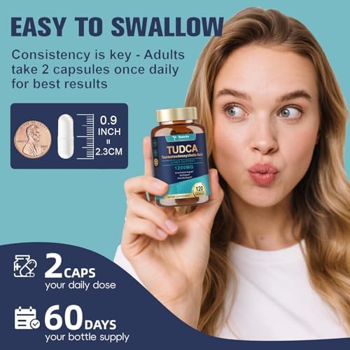 Suplemento Totaria TUDCA 1200mg (Ácido Tauroursodeoxicólico), 120 Cápsulas, Suplementos de Sales Biliares Ultra Potentes para Hígado y Vesícula, - imagen 7