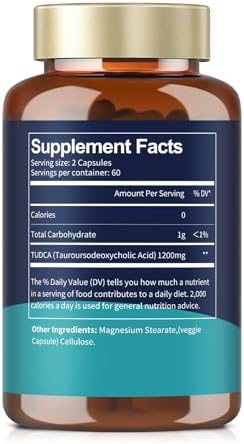 Suplemento Totaria TUDCA 1200mg (Ácido Tauroursodeoxicólico), 120 Cápsulas, Suplementos de Sales Biliares Ultra Potentes para Hígado y Vesícula, - imagen 8