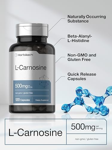 Suplemento de L-Carnosina 500mg Horbäach | 120 Cápsulas | Sin OGM y Libre de Gluten - imagen 4