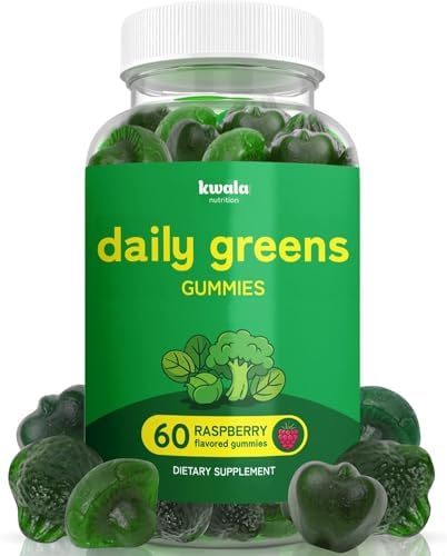 Gomitas Super Greens de Kwala Nutrition - con Moringa, Espirulina y Clorela - Hechas en EE. UU. - 60 gomitas - Suministro para 30 días - imagen 1