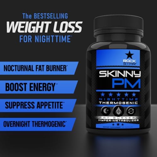 Rockstar Skinny PM - Pastillas para Quemar Grasa Nocturnas - Suplemento Termogénico para Pérdida de Peso 60ct - imagen 4