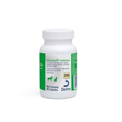 Cápsulas Eicosa3FF SnipCaps de Ácidos Grasos Omega 3 para Perros y Gatos - Tamaño Pequeño, 60 piezas - imagen 4