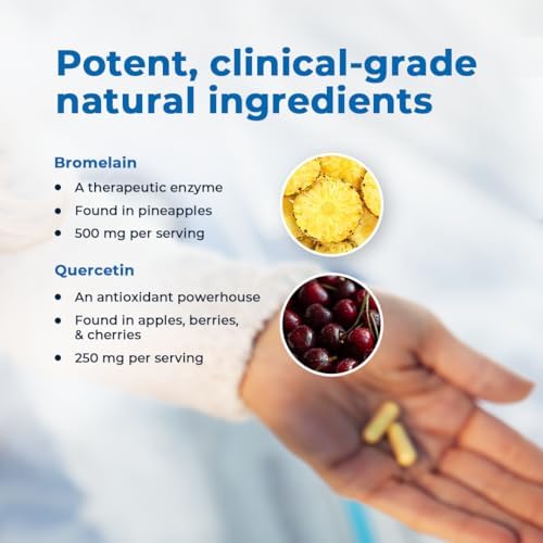 Suplemento de Bromelaina y Quercetina VitaMedica - 500mg Bromelaina y 250mg Quercetina - 2400 GDU para Inmunidad, Soporte Articular, Inflamación y - imagen 4