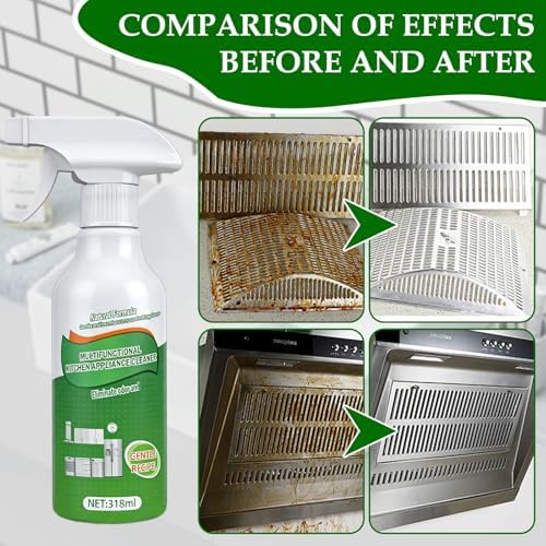 Spray Limpiador de Cocina 2 Piezas, Multiusos para Manchas de Aceite, 318ml para Cocina, Horno, Estufa y Campana Extractora - imagen 2