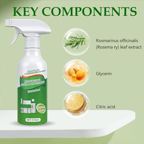 Spray Limpiador de Cocina 2 Piezas, Multiusos para Manchas de Aceite, 318ml para Cocina, Horno, Estufa y Campana Extractora - imagen 4