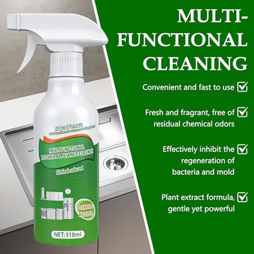 Spray Limpiador de Cocina 2 Piezas, Multiusos para Manchas de Aceite, 318ml para Cocina, Horno, Estufa y Campana Extractora - imagen 5