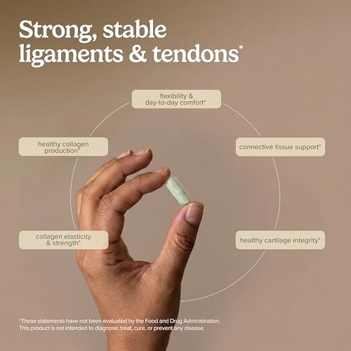 Terry Naturally Healthy Ligaments & Tendons - 60 Cápsulas Veganas - Suplemento para Soporte de Elasticidad y Fuerza, Promueve la Producción de - imagen 4