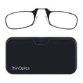 Gafas de lectura ThinOptics unisex + estuche universal negro | Montura negra, aumento 2.00, 44 mm - imagen 1
