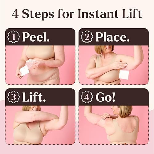 Cinta para Brazos Instant Lifts Skinnies - Patente y Hecha en EE. UU. - Cinta Elevadora para Brazos Flácidos - Invisible y Resistente al Sudor - 5 - imagen 4