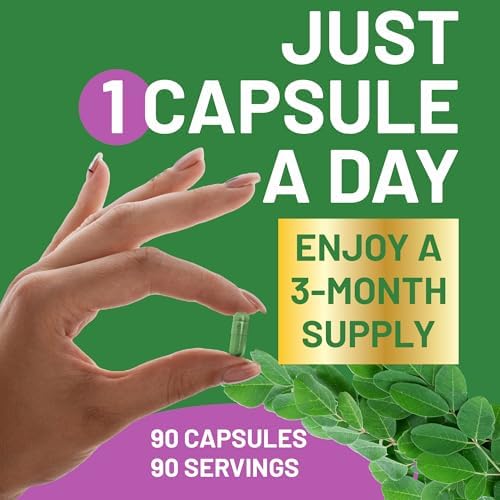 Cápsulas de Moringa Kwala Nutrition - Suplemento en Polvo de Moringa - Suministro para 90 Días - 90 Cápsulas - imagen 3