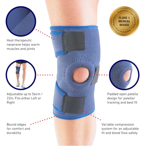 Soporte para Rodilla Neo-G, Abierto en la Rótula – Alivio de Dolor por Artritis, Lesiones de Menisco y Rodilla de Corredor – Compresión Ajustable - imagen 2