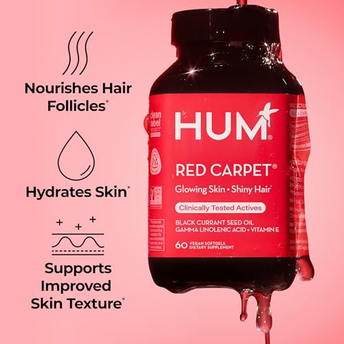 Vitaminas HUM Red Carpet para Piel y Cabello de Mujeres con Omega 3, Vitamina E y Aceite de Semilla de Grosella Negra, 60 Cápsulas - imagen 2