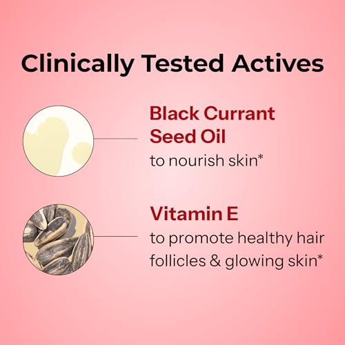 Vitaminas HUM Red Carpet para Piel y Cabello de Mujeres con Omega 3, Vitamina E y Aceite de Semilla de Grosella Negra, 60 Cápsulas - imagen 4