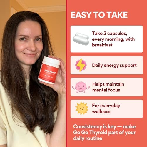 VoomVaya Go Go Thyroid - Suplemento para Tiroides para Mujeres 30+ - Equilibrio Hormonal Femenino con Yodo, Selenio y L-Tirosina - 60 Cápsulas - imagen 6