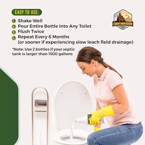 Limpiador de Campo de Drenaje para Sistemas Sépticos (32 oz) - Tratamiento Concentrado Profesional para Desatascar y Prevenir Respalos y - imagen 5