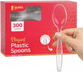 Cucharas de Plástico Transparentes GUSTO [300 Piezas] - Utensilios Desechables Resistentes para Fiestas, Bodas y Eventos - imagen 1