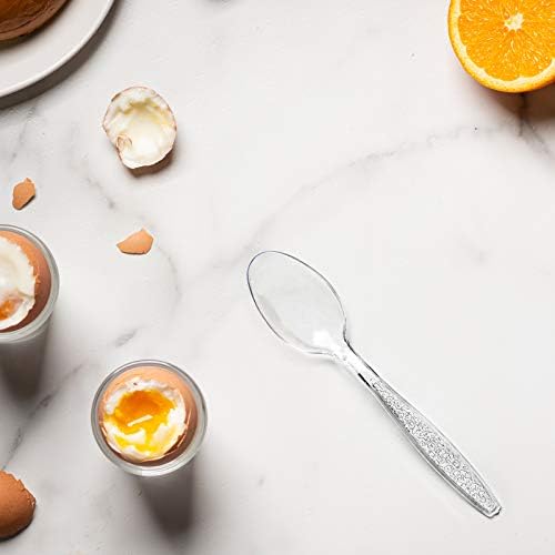Cucharas de Plástico Transparentes GUSTO [300 Piezas] - Utensilios Desechables Resistentes para Fiestas, Bodas y Eventos - imagen 4