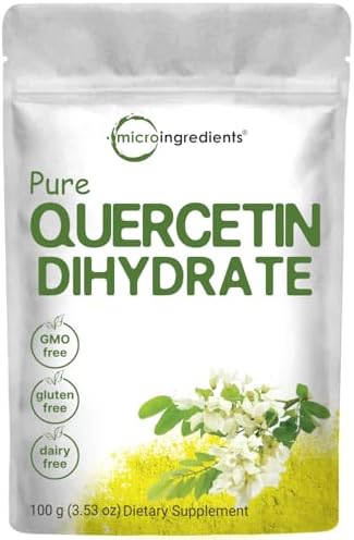 Polvo de Quercetina Dihidratada Pura, 500 mg por Porción, 100 Gramos, Grado Más Bioavailable y Sin Rellenos, Antioxidante Poderoso que Apoya la - imagen 1