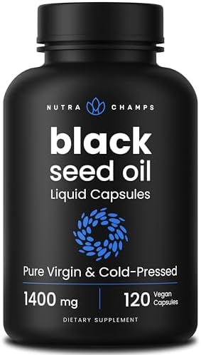 Aceite de Semilla de Negro Orgánico NutraChamps | 120 Cápsulas Veganas | Píldoras de Nigella Sativa con Vitamina E y Timoquinona | Rico en Omega 3 6 9 - imagen 1