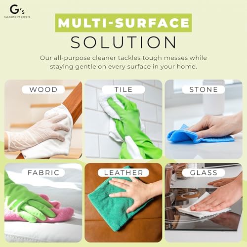 Limpiador Multiusos Biodegradable G's – Spray Natural No Tóxico de 32 oz para Superficies, Cocina, Muebles, Pisos y Hogar - imagen 4