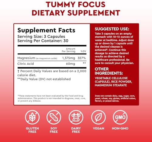 Suplemento Digestivo JJ Smith Tummy Focus – Limpieza con Magnesio Oxigenado Ozonado – Apoya la Digestión, Regularidad, y un Abdomen Más Plano - imagen 2