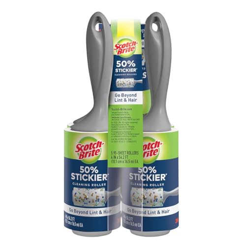 Rodillo Quitapelusas Scotch Brite 3M, Paquete de 5, 95 Hojas (Total 475 Hojas) - imagen 2